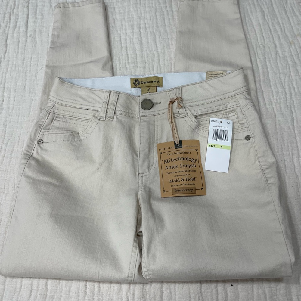 Democracy Ab Technology Ankle Length Pants - Cream